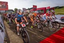 Am Start des Marathons im Rahmen des Bike-Festivals in Willingen