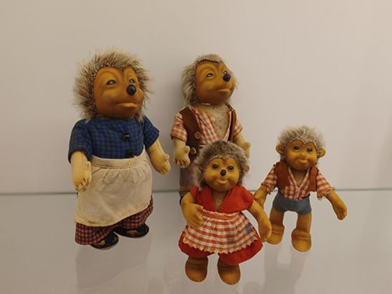 Familie Igel der Firma Steif (Foto: Waldecker Spielzeugmuseum) 