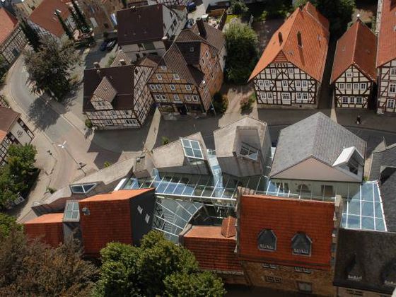 Luftansicht des Wolfgang-Bonhage-Museums in der Altstadt