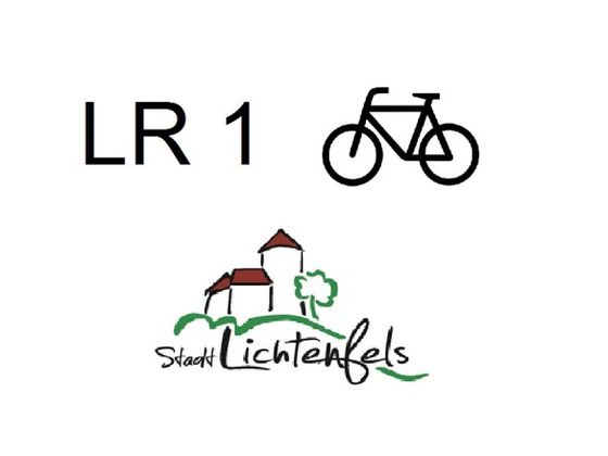 Das Logo des Lichtenfelser Rundradweges LR1