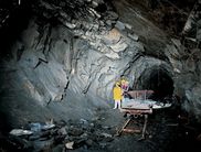In dem Besucherbergwerk Schiefergrube Christine in der Ortsmitte von Willingen
