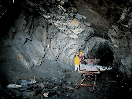 In dem Besucherbergwerk Schiefergrube Christine in der Ortsmitte von Willingen
