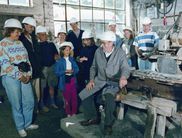 Besuchergruppe in dem Besucherbergwerk Schiefergrube Christine in der Ortsmitte von Willingen